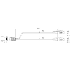HS-2ports FakraZF To 2ports MiniFakraZF With DS302 Cable XXcm (6G)